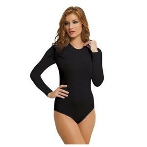 NEW black bodysuit Shape-wear slim StretchS/M